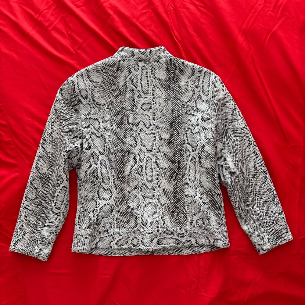 Ruby Rd Snake Print Zip Jacket - Size 0 - image 2